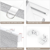 Cordless Roman Shades Pull Down Auto Up Light Filtering Blackout